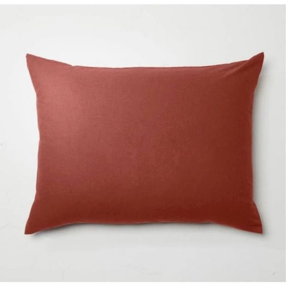 Casaluna Cashmere Blend Duvet Cover Set-FULL/QUEEN- Dark Clay - Picture 6 of 7